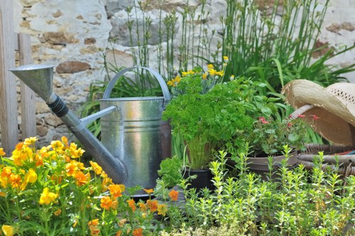 Gardener testing soil in a Kenton garden